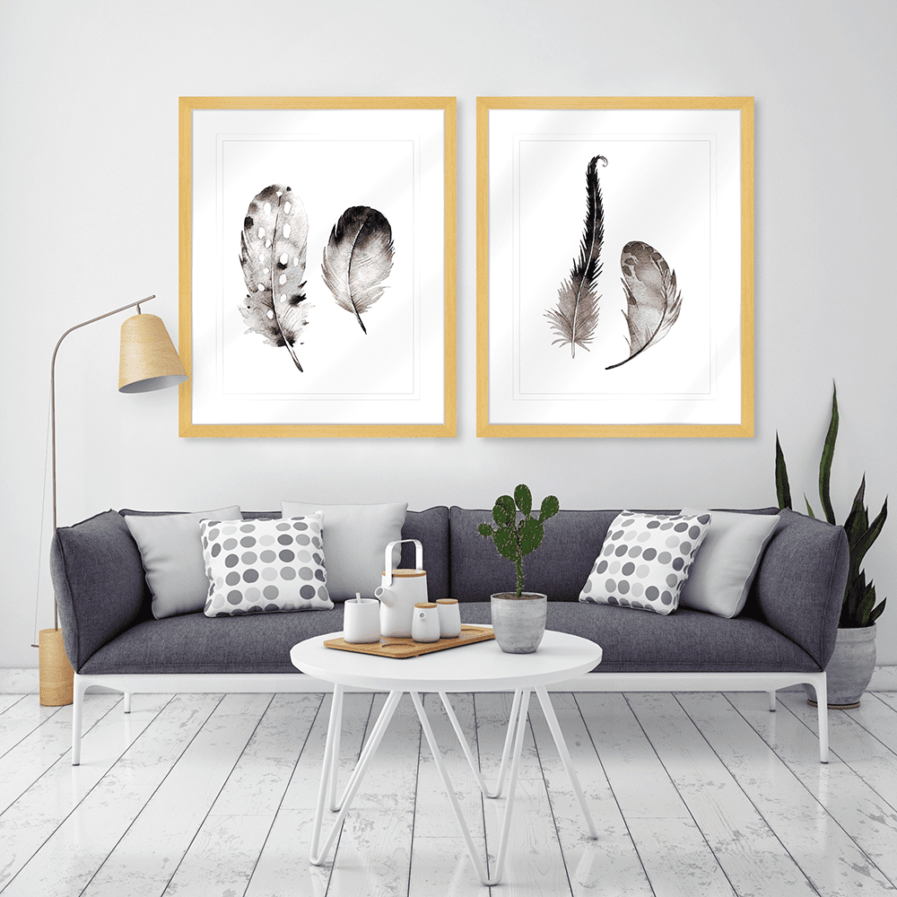 Flourishing Feathers | Framed Art | Wall Art Gold Coast | Wallpaper | Innovate Interiors