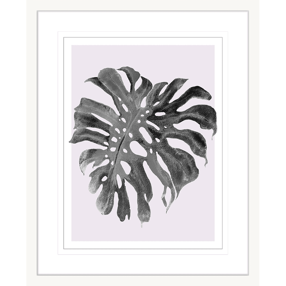 Modern Monstera Collection - MON03 - Framed Art Print White
