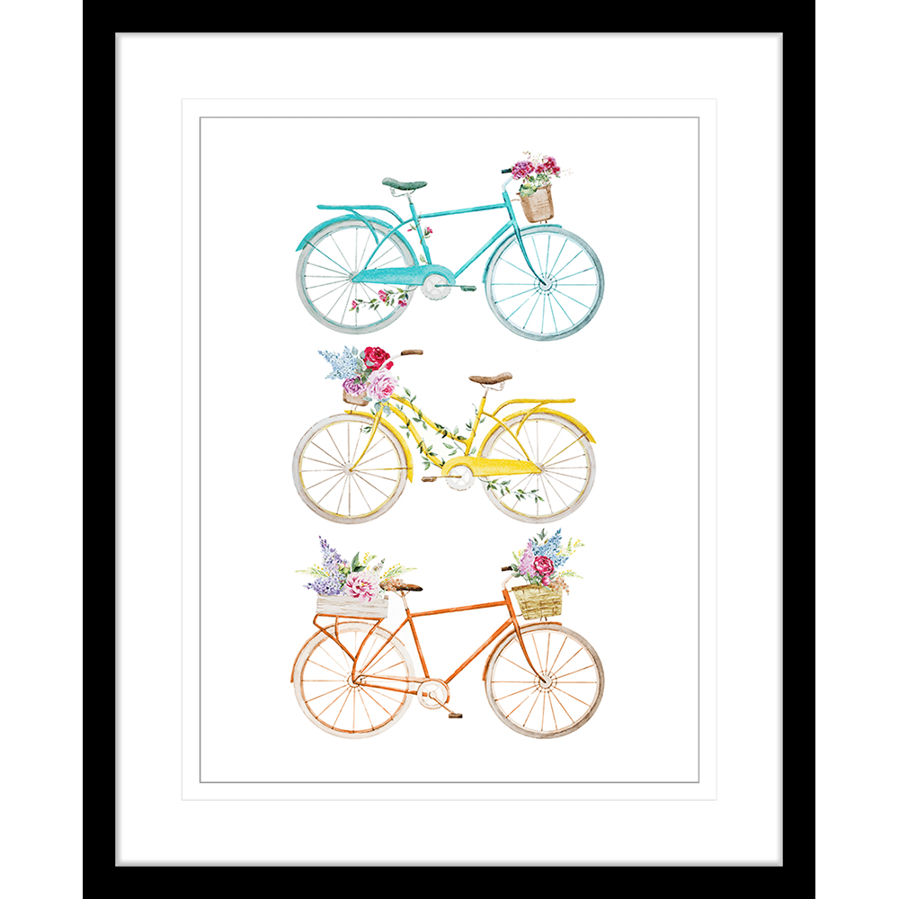Bicycle Lane Collection - BICY02 - Framed Art Print Black