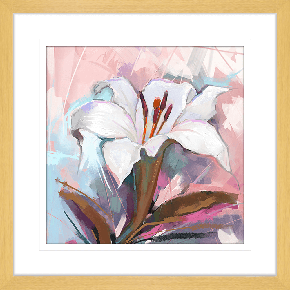 Blossom Valley Collection - BLOS03 - Framed Art Print Oak