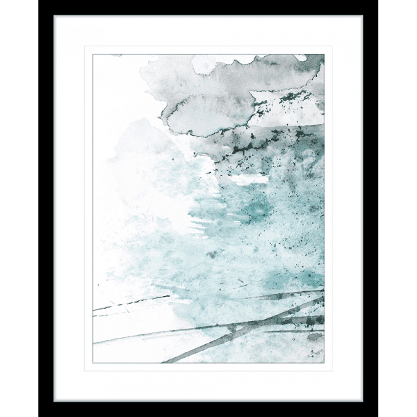 Brush and Splatter 07 | Framed Print Black