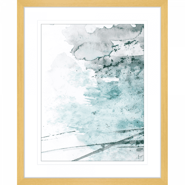 Brush and Splatter 07 | Framed Print Oak