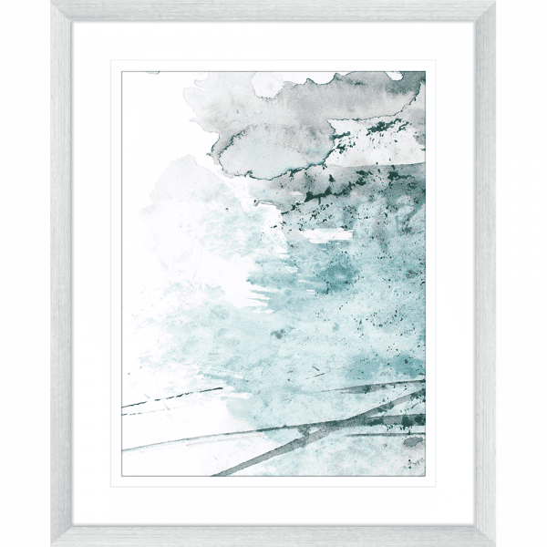Brush and Splatter 07 | Framed Print Silver