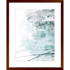 Brush and Splatter 07 | Framed Print Teak
