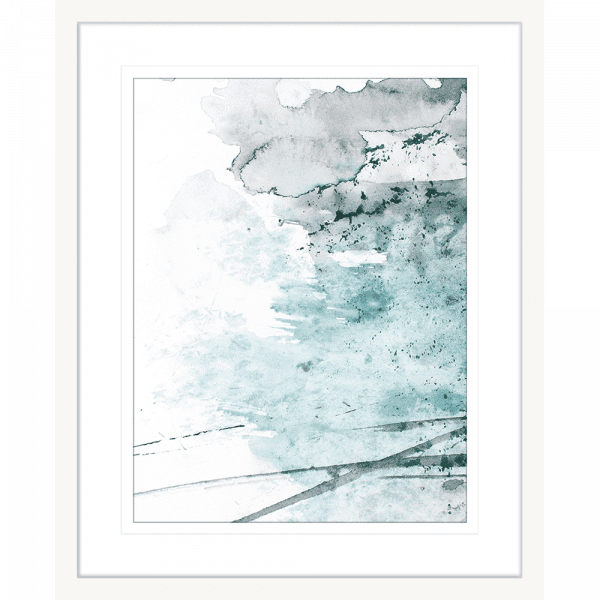 Brush and Splatter 07 | Framed Print White