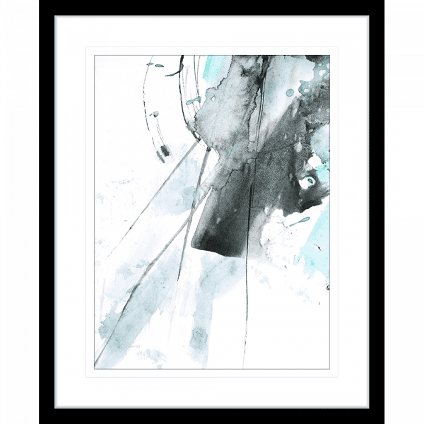 Brush and Splatter 08 | Framed Print Black