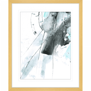 Brush and Splatter 08 | Framed Print Oak