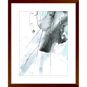 Brush and Splatter 08 | Framed Print Teak