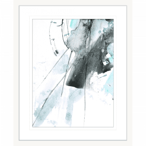 Brush and Splatter 08 | Framed Print White