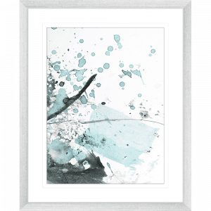 Brush & Splatter 09 | Framed Print Silver