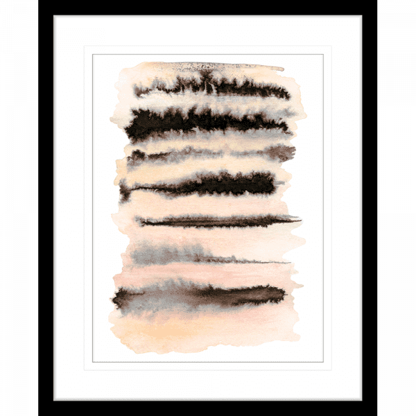 Interflow Abstract Collection 01 | Framed Artwork Black