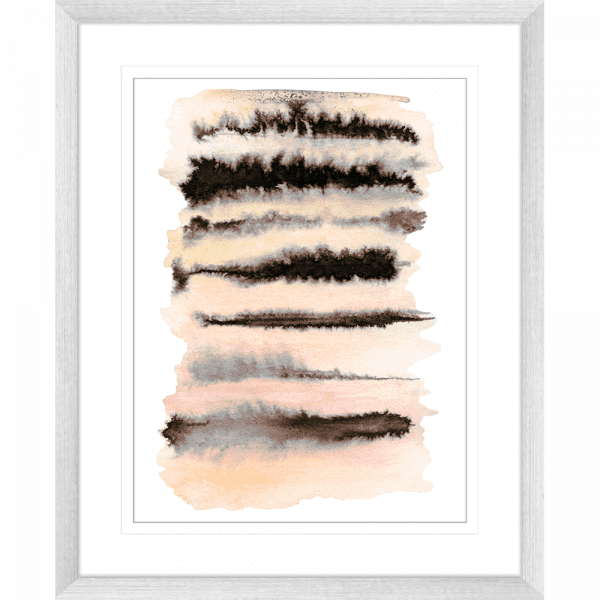 Interflow Abstract Collection 01 | Framed Artwork Silver