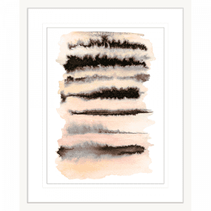 Interflow Abstract Collection 01 | Framed Artwork White