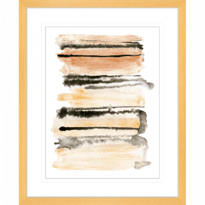 Interflow Abstract Collection 02 | Framed Artwork Oak