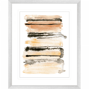 Interflow Abstract Collection 02 | Framed Artwork Silver