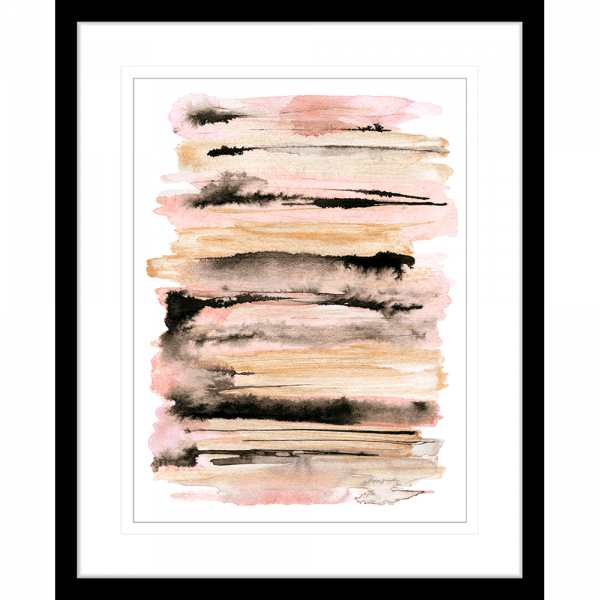 Interflow Abstract Collection 03 | Framed Artwork Black