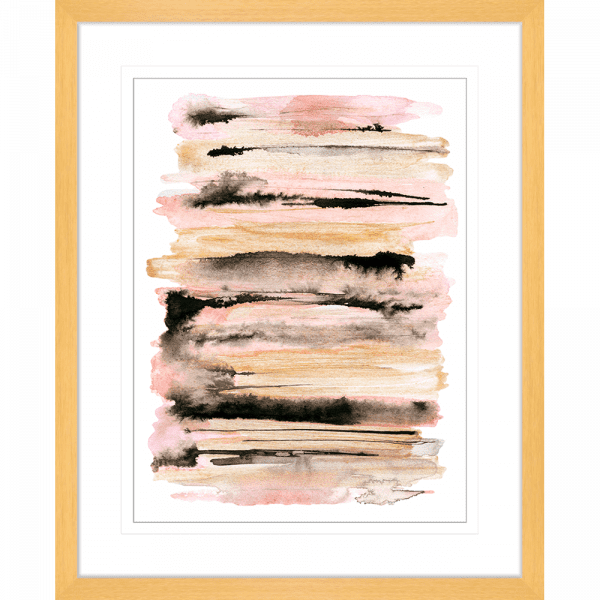 Interflow Abstract Collection 03 | Framed Artwork Oak
