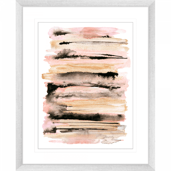 Interflow Abstract Collection 03 | Framed Artwork Silver