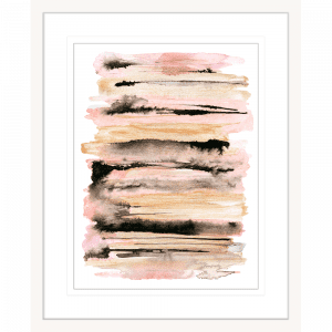 Interflow Abstract Collection | Framed Artwork White