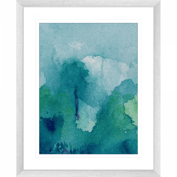 Watercolour Abstracts 63 | Framed Artwork Silver