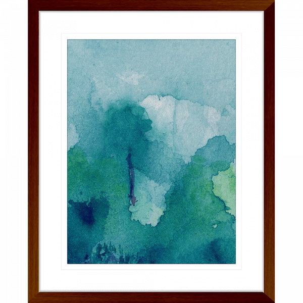 Watercolour Abstracts 63 | Framed Artwork Teak
