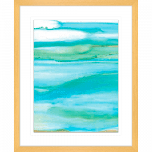 Coastal Abstract 01 | Oak Framed Artwork