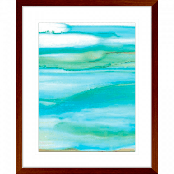 Coastal Abstract 01 | Teak Framed Artwork