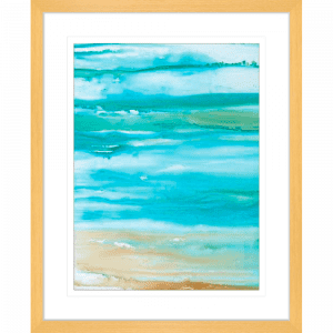 Coastal Abstract 02 | Oak Framed Artwork