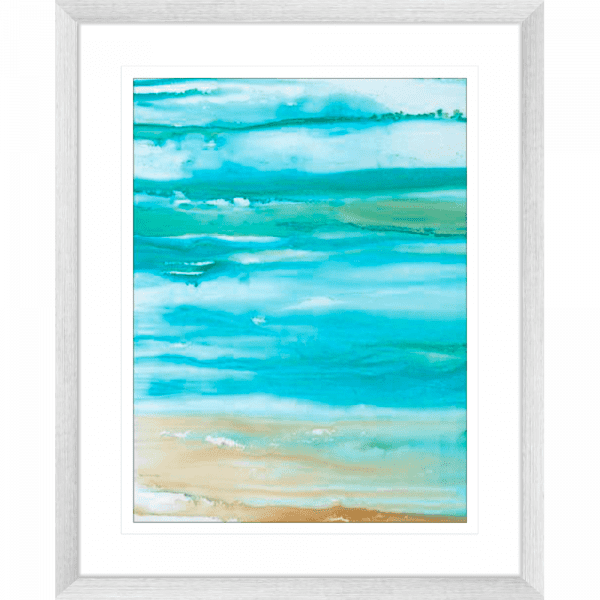 Coastal Abstract 02 | Silver Framed Artwork