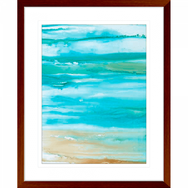 Coastal Abstract 02 | Teak Framed Artwork