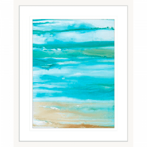 Coastal Abstract 02 | White Framed Artwork