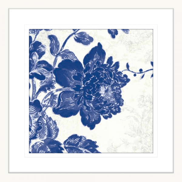 Toile Roses 01 | White Framed Artwork