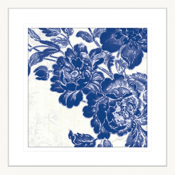 Toile Roses 02 | White Framed Artwork