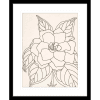 'Gardenia' Line Drawing 01 | Black Framed Artwork