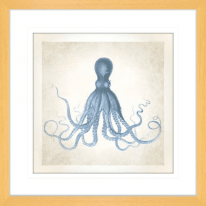 Octopus' Sea Life 01 | Oak Framed Artwork