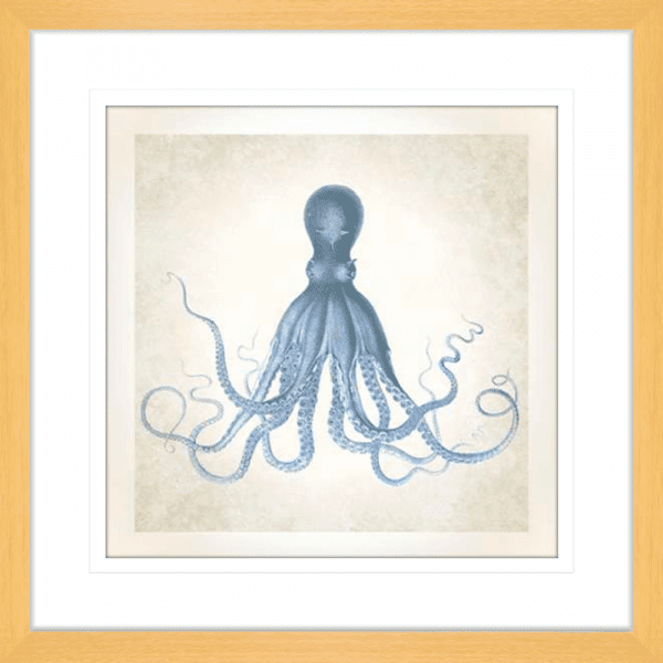 Octopus' Sea Life 01 | Oak Framed Artwork
