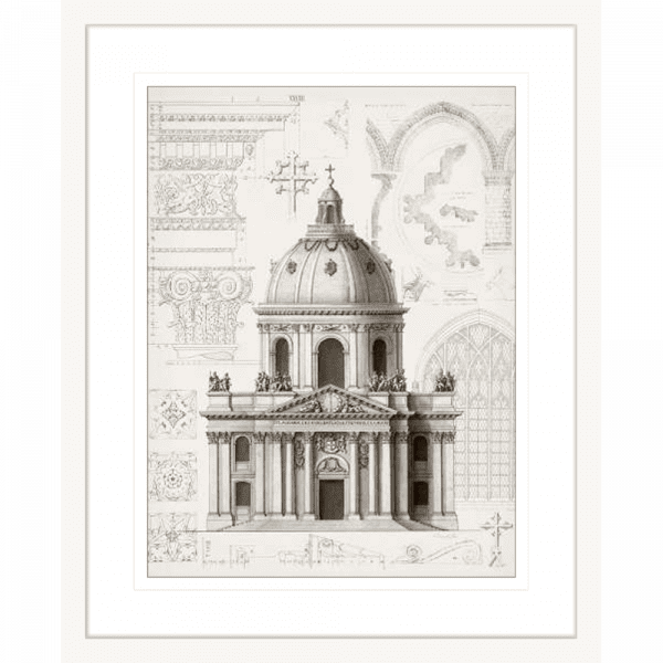 Classical Architecture 02 | White Framed Artwork