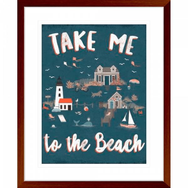 Seaside Village 03 | Teak Framed Artwork