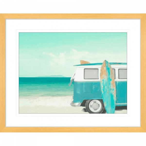 Surf and Sunsets 02 | Oak Framed Artwork