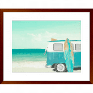 Surf and Sunsets 02 | Teak Framed Artwork