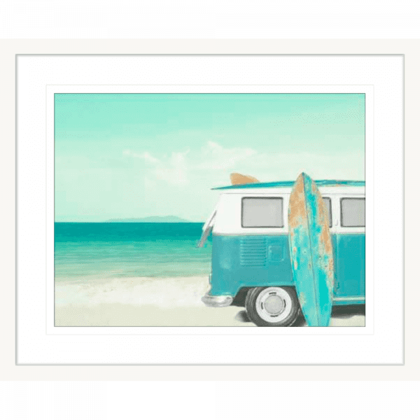 Surf and Sunsets 02 | White Framed Artwork