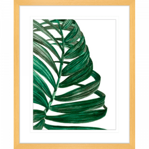 Tropical Breeze Palm 01 | Oak Framed Artwork