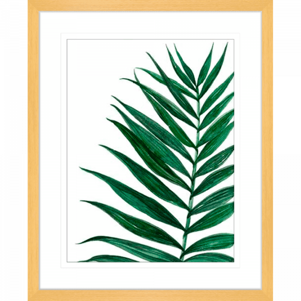 Tropical Breeze Palm 02 | Oak Framed Artwork