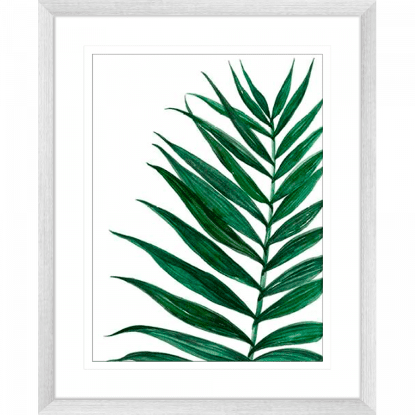 Tropical Breeze Palm 02 | Silver Framed Artwork