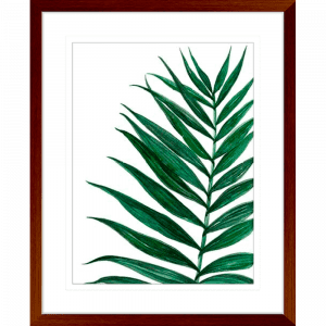 Tropical Breeze Palm 02 | Teak Framed Artwork