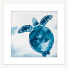 Swimming Turtle 01 | White Framed Artwork