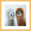 Lovable Llamas 01 | Oak Framed Artwork