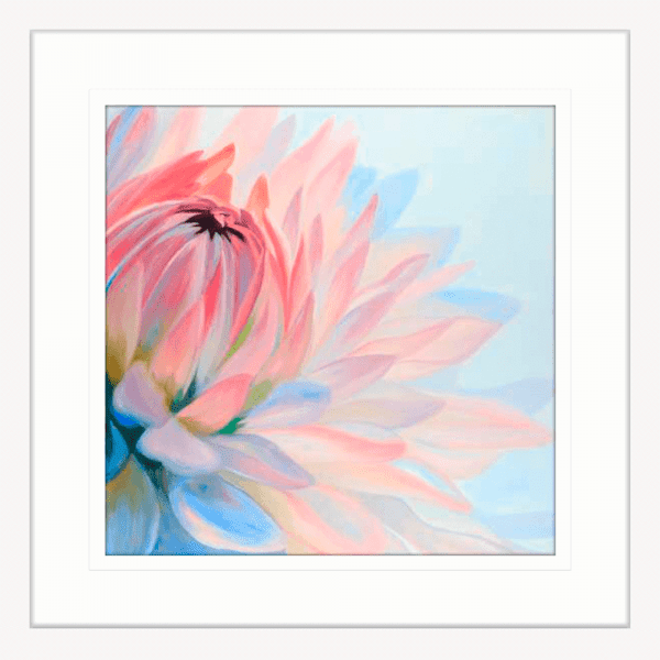 Pastel Petals 02 | White Framed Artwork