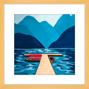 Lake Escape 01 | Oak Framed Artwork