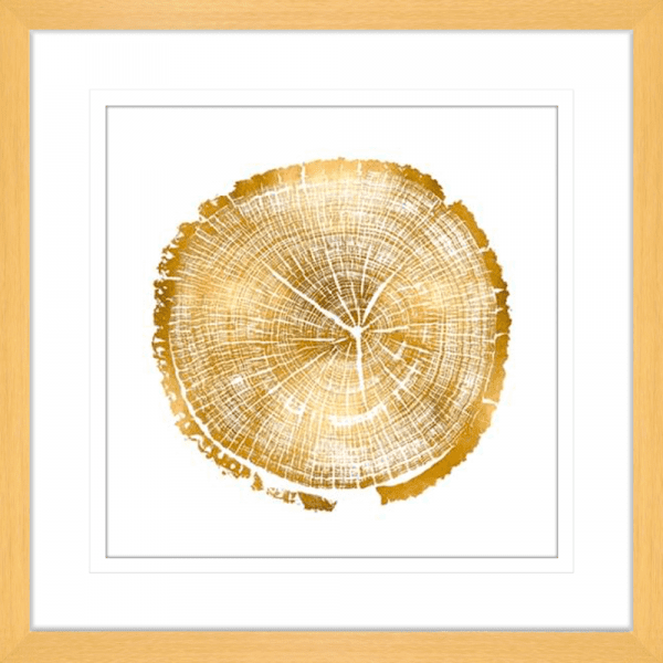 Timber Gold 01 | Oak Framed Artwork